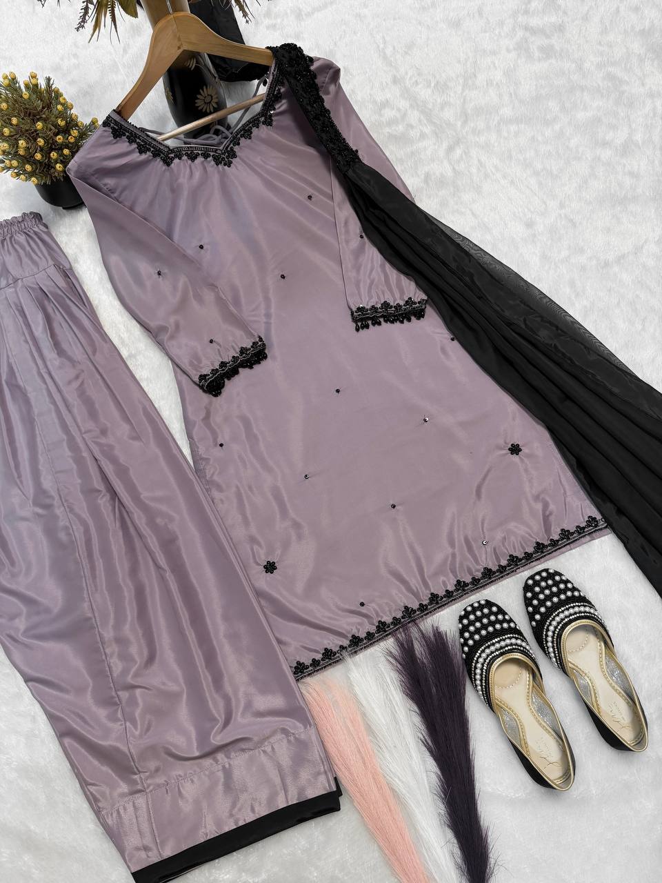 Editorial Lavender Beaded Couture